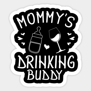 Milk And Wine Mommy's Drinking Buddy Happy Mother Father Day Sticker